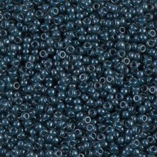 Miyuki rocailles Perlen 11/0 - Lined steel blue luster 11-390